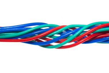 Beyaz arka plan üzerinde izole tel