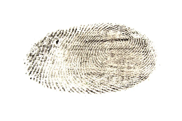 Отпечаток пальца на белом фоне — стоковое фото
