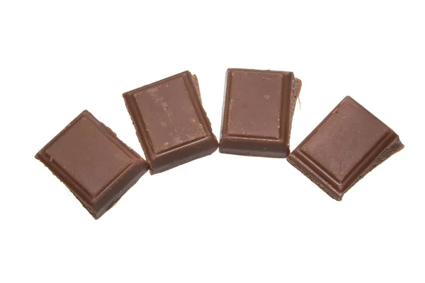 Chocolat isolé sur fond blanc — Photo