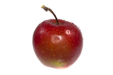 elma beyaz arkaplanda izole edildi