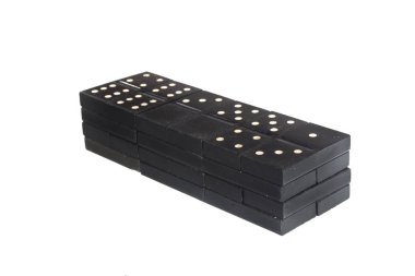 Domino beyaz arkaplanda izole edildi