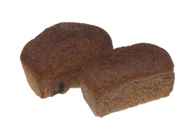 ekmek beyaz arkaplanda izole edildi