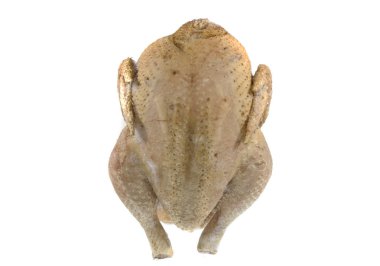 Beyaz arkaplanda izole edilmiş et