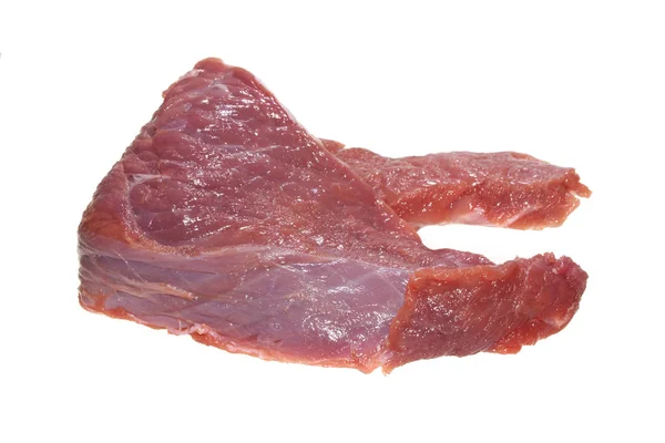 Carne isolada sobre fundo branco — Fotografia de Stock