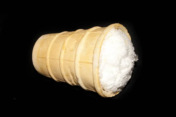 Ice cream isolated on black background — Stock Photo, Image