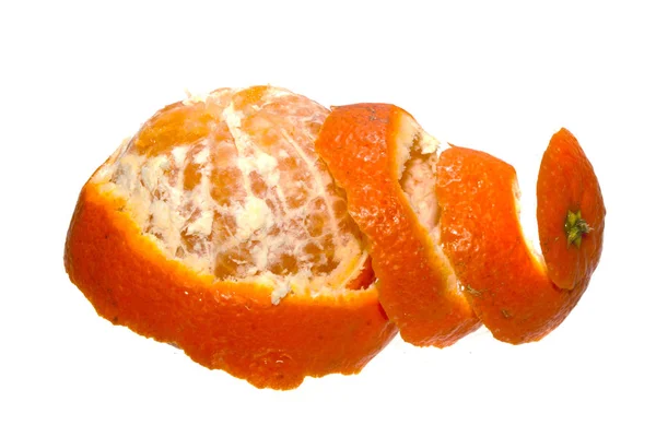 Mandarină izolată pe fundal alb — Fotografie, imagine de stoc
