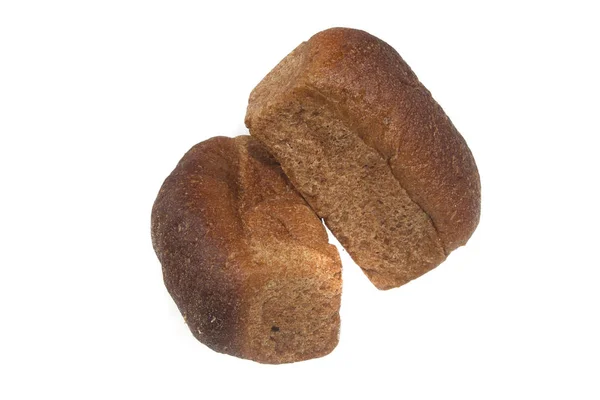 Brot isoliert auf weißem Hintergrund — Stockfoto