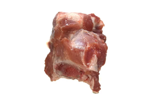 Carne isolata su fondo bianco — Foto Stock