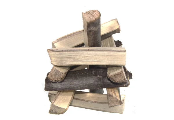 Firewood isolated on white background — Stock Photo, Image