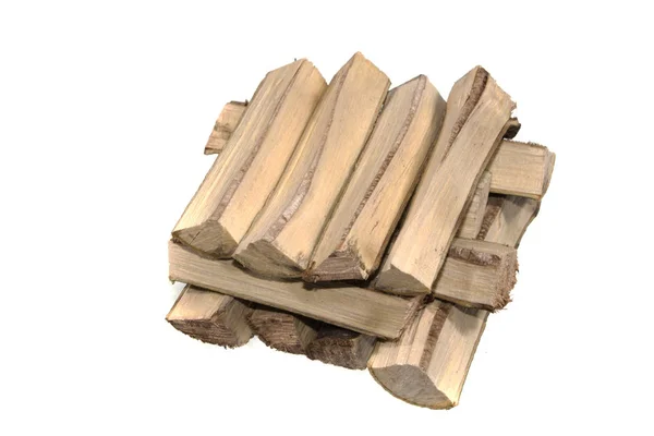 Firewood isolated on white background — Stock Photo, Image