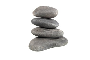 Beyaz arkaplanda izole taş