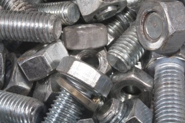 Demir cıvatalar arka plan olarak