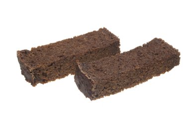 ekmek beyaz arkaplanda izole edildi