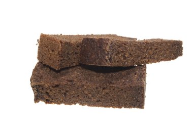 ekmek beyaz arkaplanda izole edildi