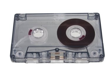kaset beyaz arkaplanda izole edildi
