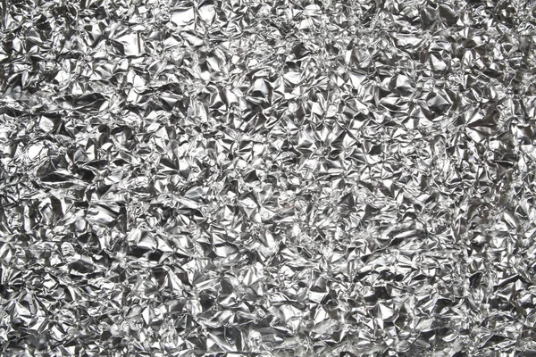 Folha de alumínio amassada como fundo — Fotografia de Stock