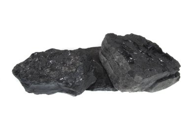 kömür beyaz arkaplanda izole edildi
