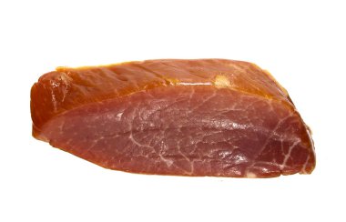 Beyaz arkaplanda izole edilmiş et