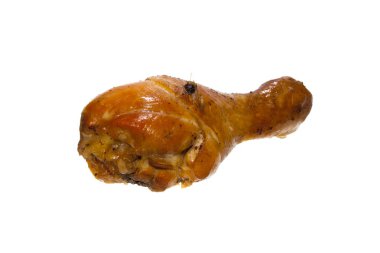 Beyaz arkaplanda izole edilmiş et