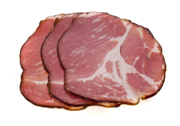 Vlees geïsoleerd op witte achtergrond — Stockfoto