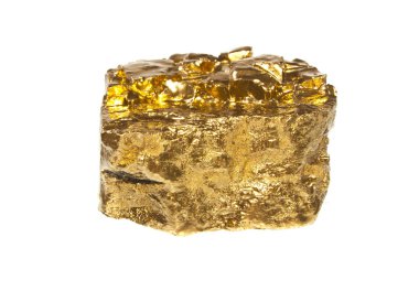 Beyaz Arkaplanda İzole Edilmiş Altın