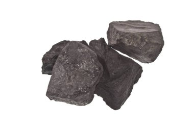 kömür beyaz arkaplanda izole edildi