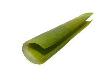 Beyaz arkaplanda soğan izole edildi