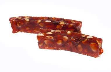 Beyaz arkaplanda izole edilmiş şeker