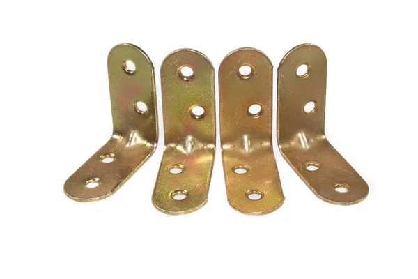Metal mounting bracket isolated on white background — Stock Photo, Image
