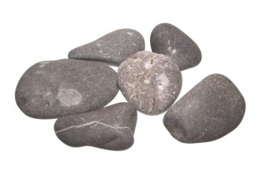 Beyaz arkaplanda izole taşlar