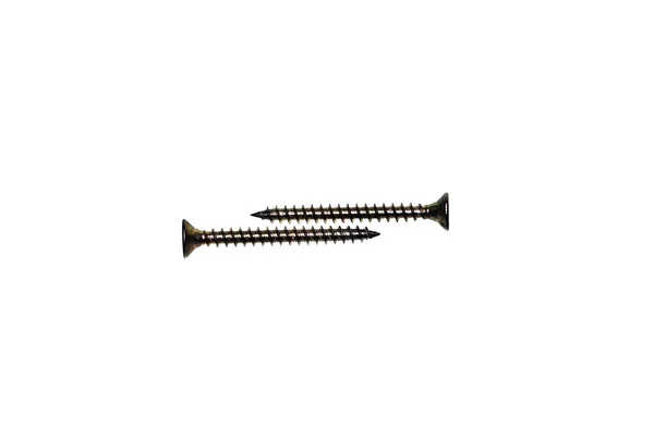 Wood screw isolated on white background — Stock Photo, Image