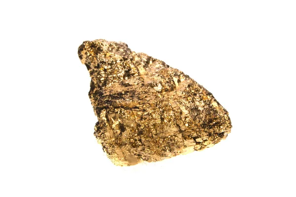 Złoty kamień izolowany na białym tle — Zdjęcie stockowe