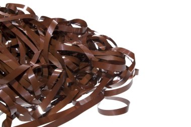 Teyp kaydı beyaz arkaplanda izole edildi