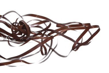 Teyp kaydı beyaz arkaplanda izole edildi