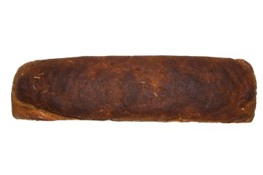 ekmek beyaz arkaplanda izole edildi