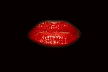 dişi dudaklar siyah arkaplanda izole