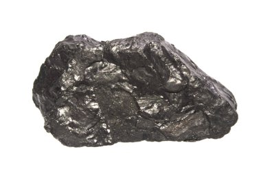 Siyah taş beyaz arkaplanda izole