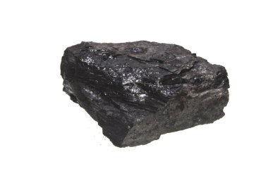 kömür beyaz arkaplanda izole edildi