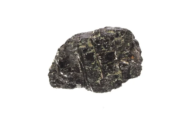 하얀 배경에 고립되어 있는 검은 돌 — 스톡 사진
