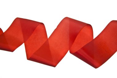 kurdele beyaz arkaplanda izole edildi