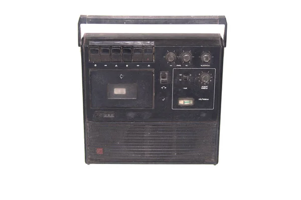 白い背景で隔離のテープ レコーダー — ストック写真