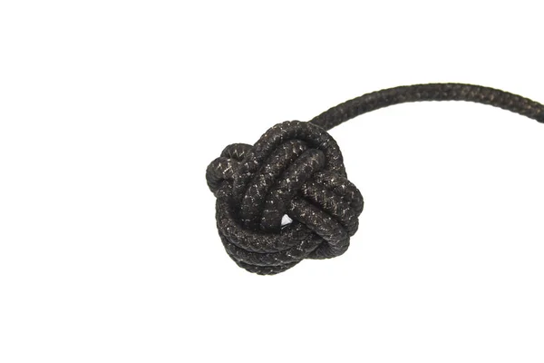 Верёвочный узел на белом фоне — стоковое фото
