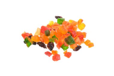 Kurumuş meyve beyaz arkaplanda izole