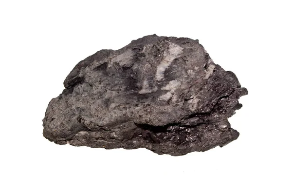 Вугілля Ізольоване Білому Тлі — стокове фото