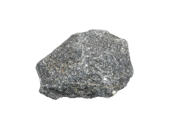 Pedra Granito Isolado Fundo Branco — Fotografia de Stock