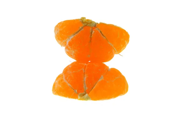 Mandarino Isolato Sfondo Bianco — Foto Stock