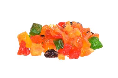 Kurumuş meyve beyaz arkaplanda izole