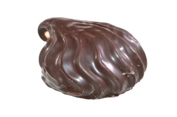 Biscoito Chocolate Isolado Fundo Branco — Fotografia de Stock