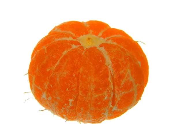 Mandarină Izolată Fundal Alb — Fotografie, imagine de stoc