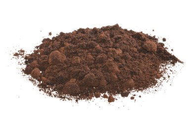 beyaz arka planda izole edilmiş kahve